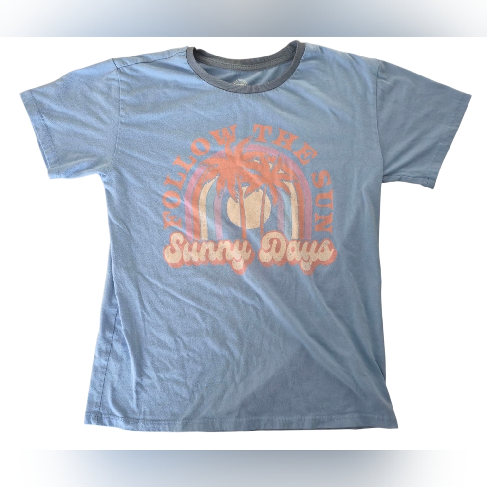 Wonder Nation Blue 'Follow the Sun' T-Shirt Boys Large